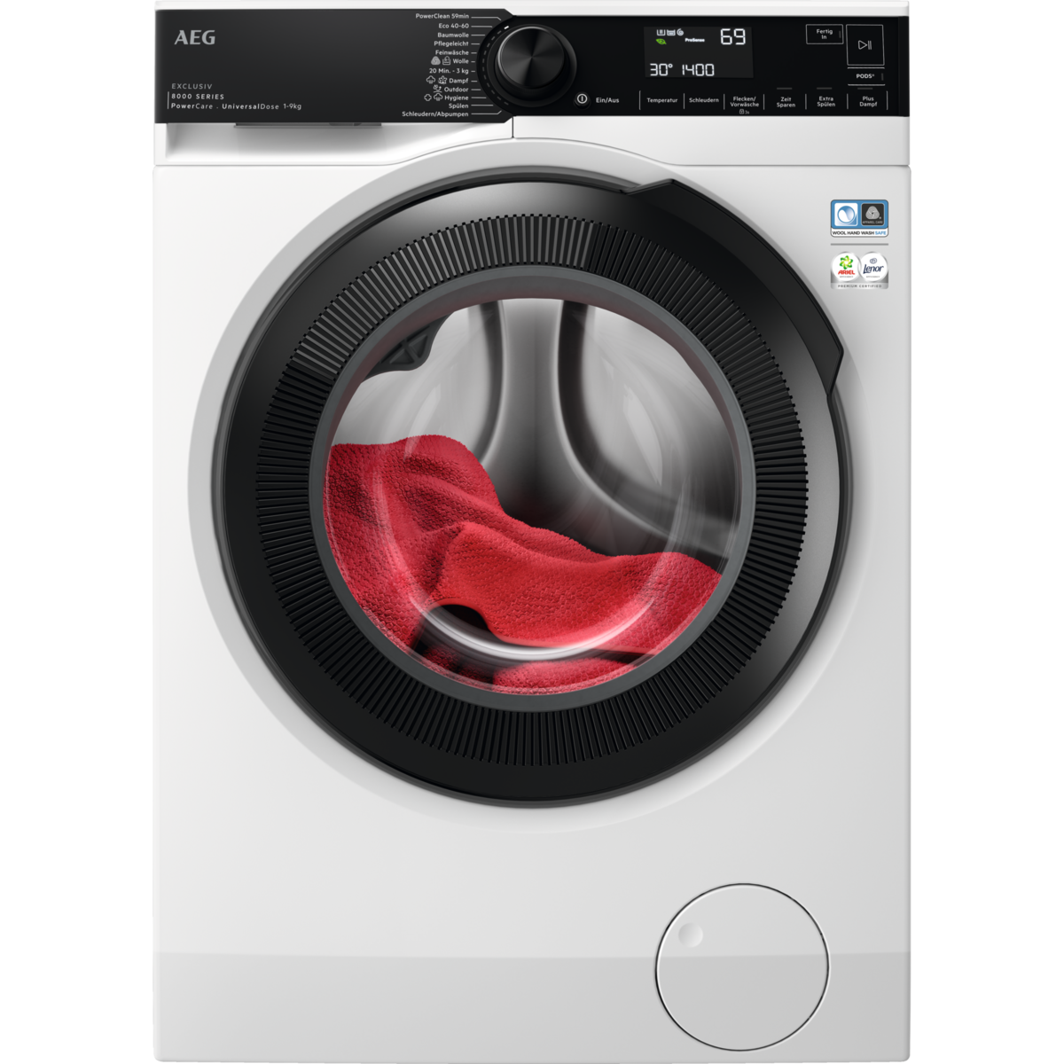 AEG 7000 ProSteam® UniversalDose 9 kg Washer Model LR7E75490