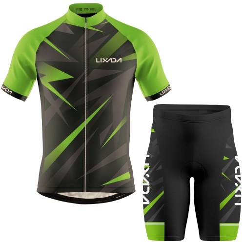 Lixada Men's Breathable Cycling Jersey & Shorts