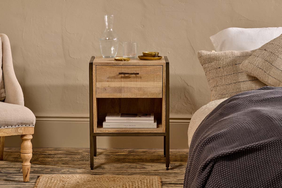 Nkuku Dasai Mango Wood Nightstand