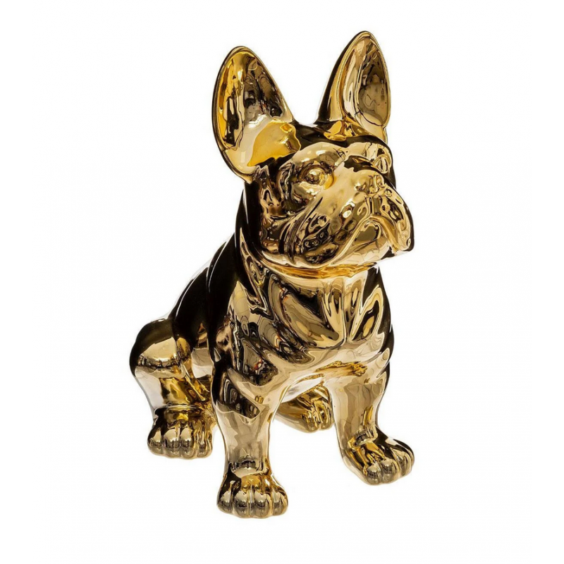 Gold Bulldog Statuette - 22 cm