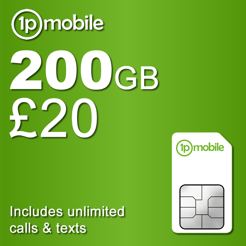 200GB prepay/PAYG SIM