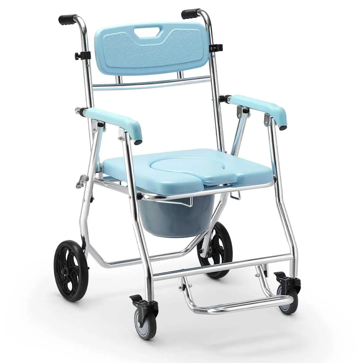 300LBS 3-in-1 Shower/Commode Wheelchair