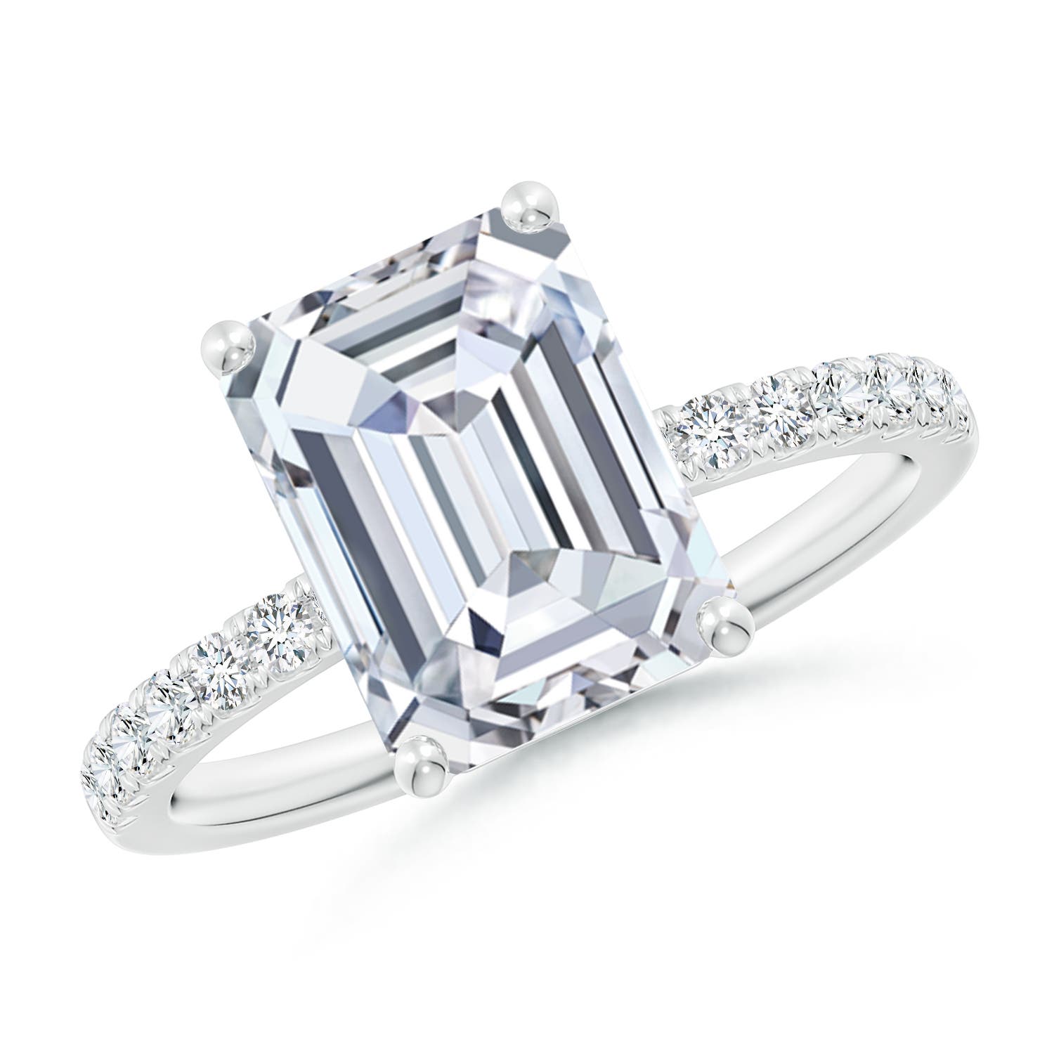 Emerald-Cut Lab-Grown Diamond Engagement Ring