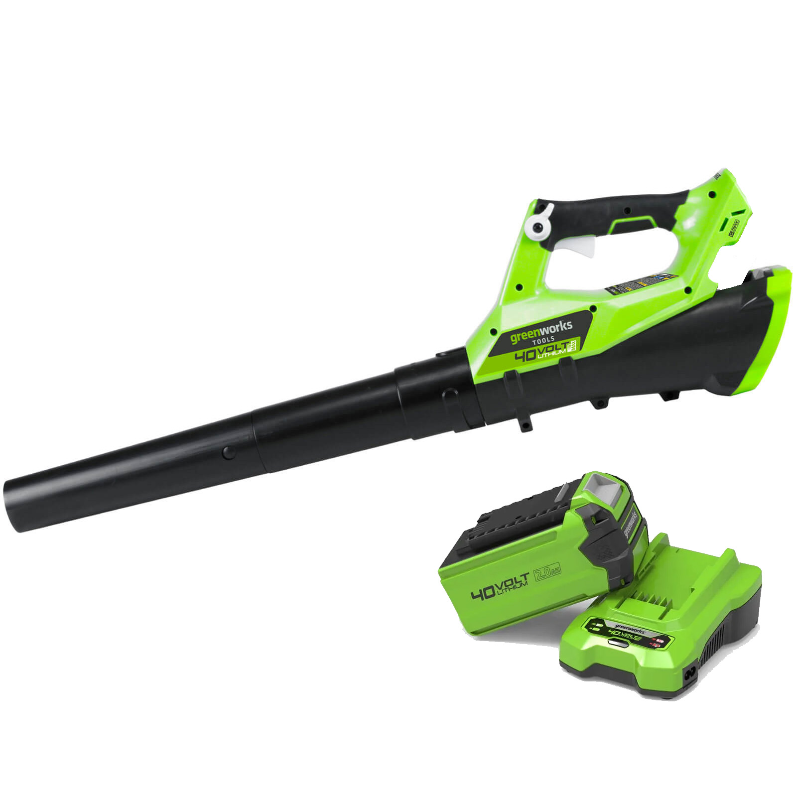 Greenworks 40V Cordless Leaf Blower with Charger