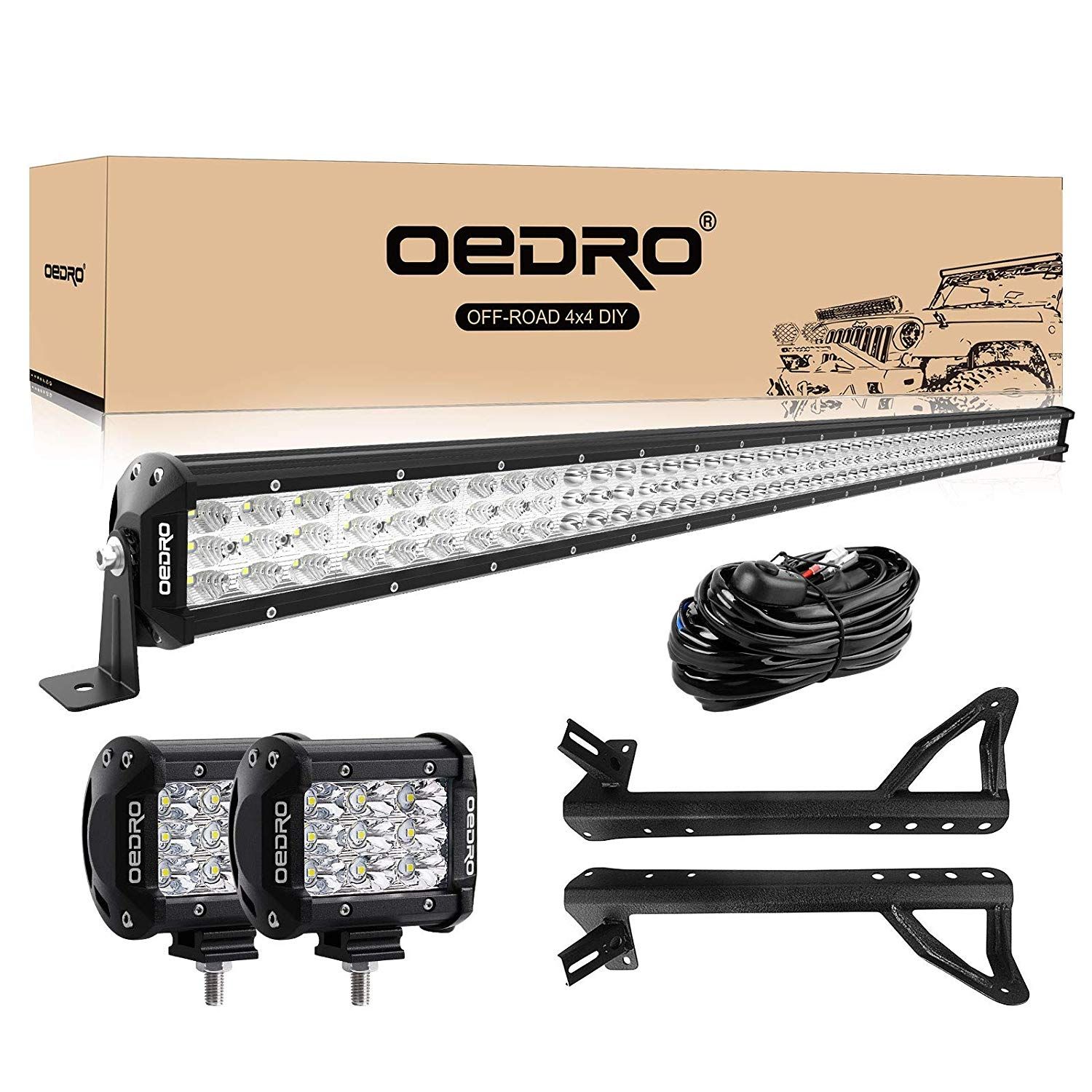 OEDRO 52" LED Light Bar for Jeep JK