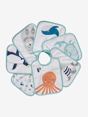 Pack of 7 Sea Animal Baby Bibs