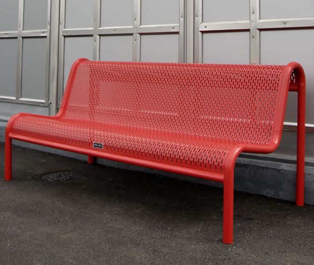 Perforated Metal Outdoor Street Furniture Bench