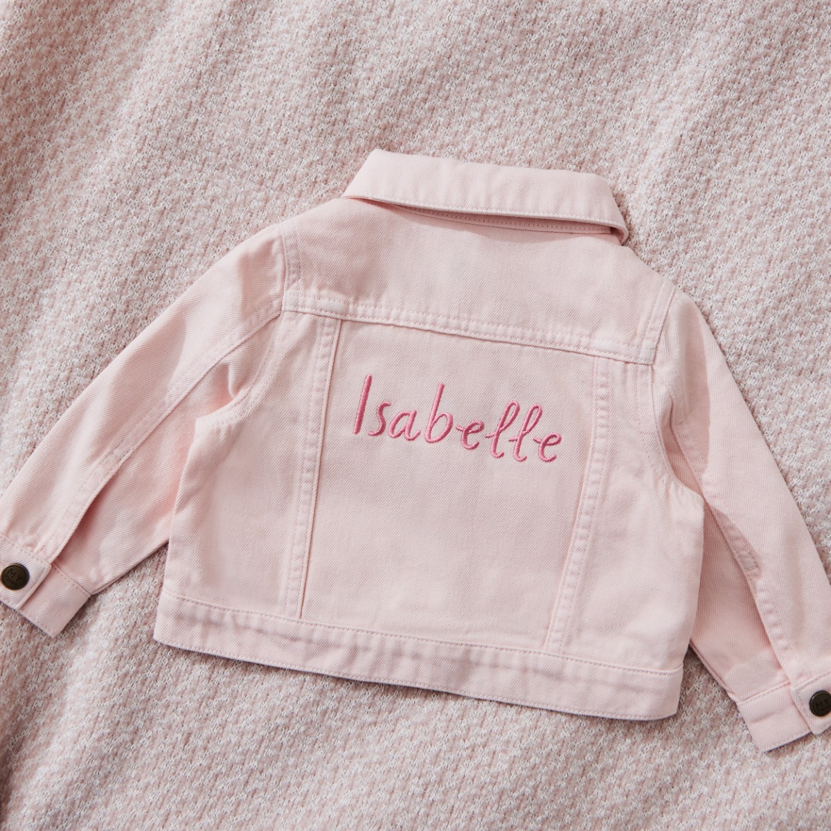 Personalised Pink Children's Denim Jacket