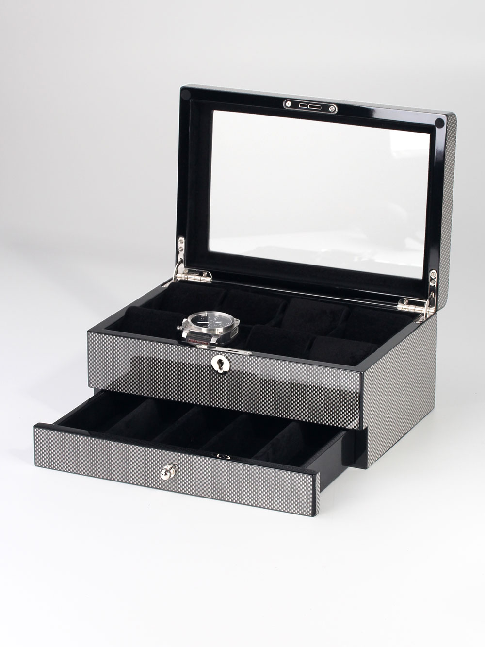 Rothenschild RS-2268-8CA Carbon Watch Box