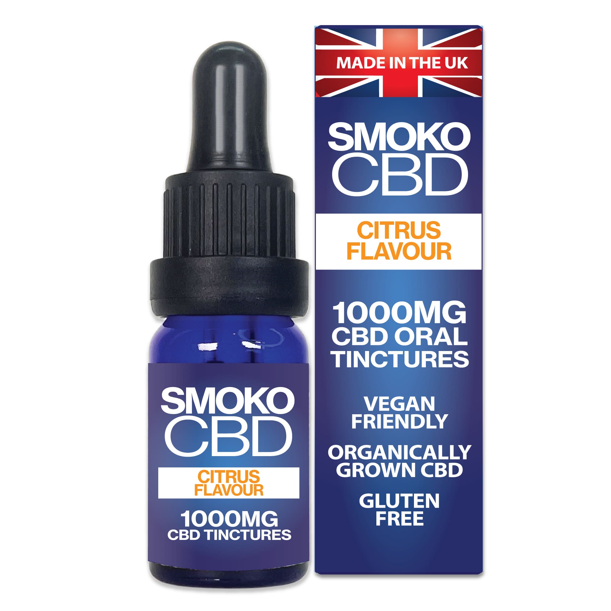 SMOKO CBD - CITRUS - 1000MG Broad Spectrum CBD Tinctures