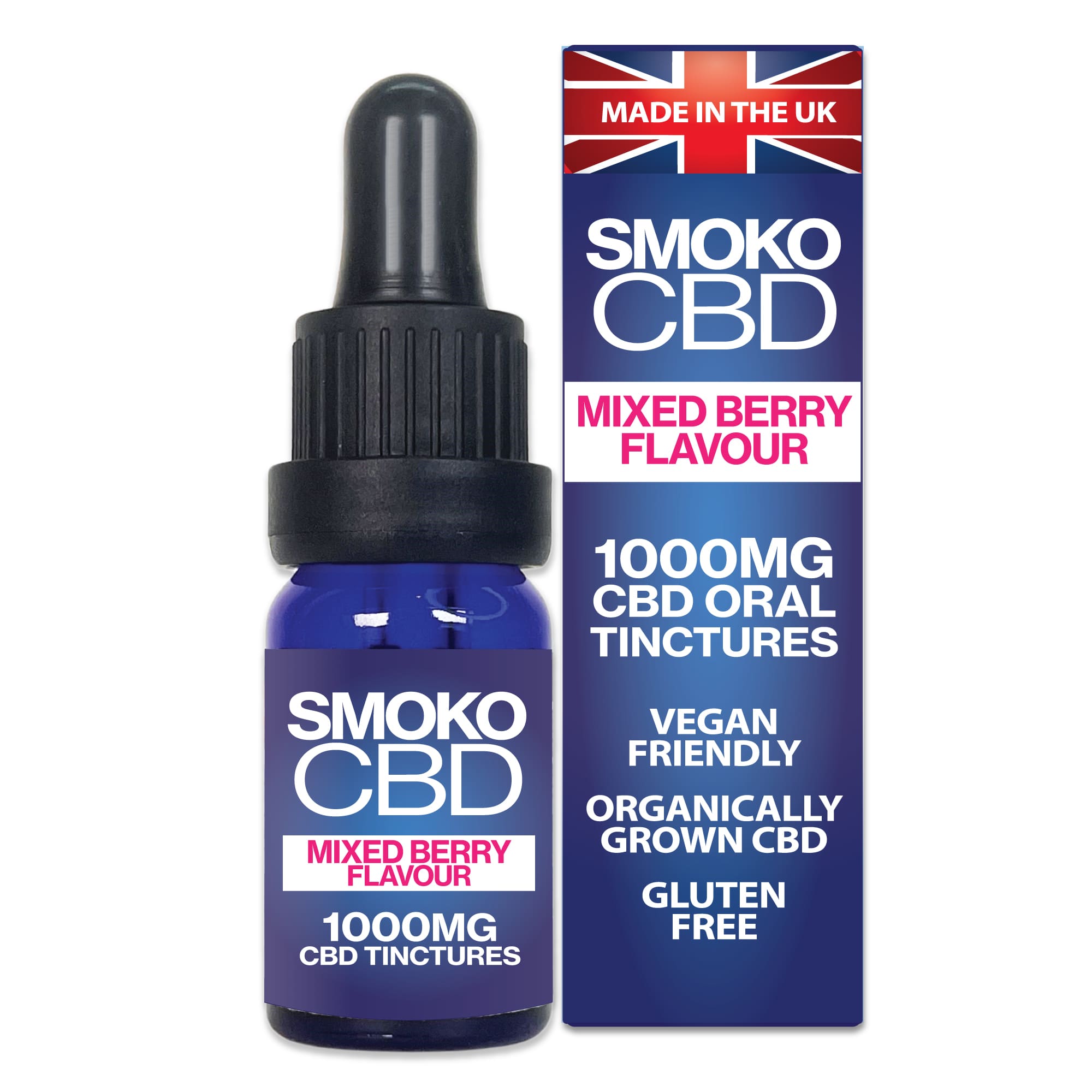 SMOKO CBD - MIXED BERRY - 1000MG Broad Spectrum CBD Tinctures