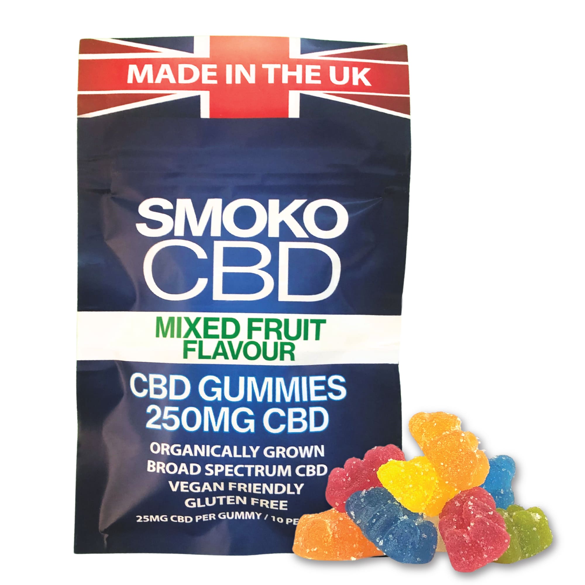 SMOKO CBD Gummy Bears - 250MG Broad Spectrum CBD Gummies