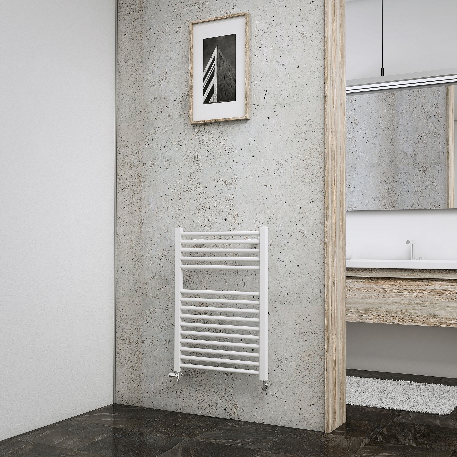 Straight Alpine White Radiator